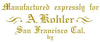 Kohler, Mfg. for  1403