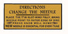 Phonograph Needle Directions 8031