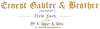 Ernest Gabler & Brother, D W Dyer 2203