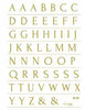 3684 Side Piano letter sheet GOLD