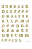 3194 Old English letter sheet GOLD