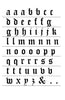 1623 Old English letter sheet BLACK lowercase