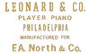 Leonard, Player Piano, F A North 2333
