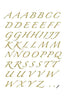 1619 Script letter sheet GOLD